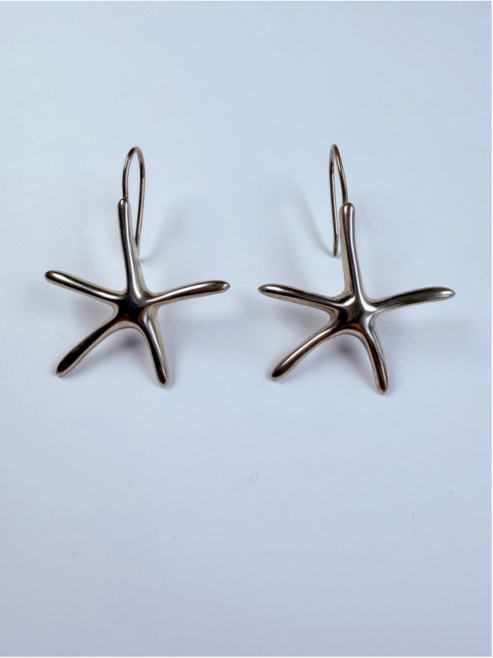 Athra Trading Sea Starfish Large 1.5" Dangle Earrings 925 Sterling Silver Mexico
